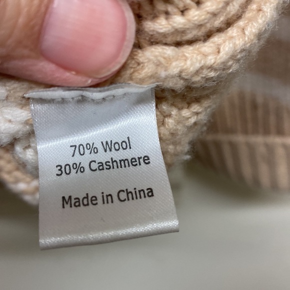 LA Ligne Marin camel and cream wool/ cashmere sweater - Picture 3 of 4